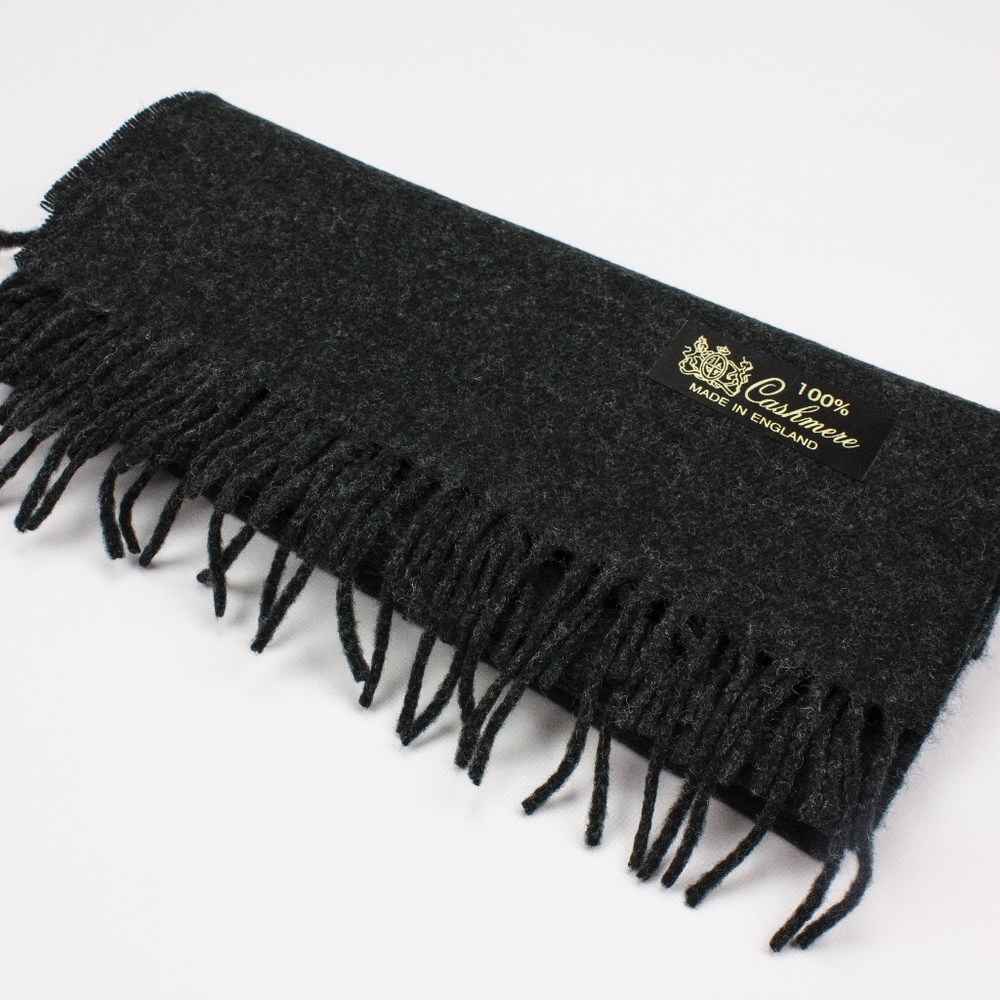 Light Black Cashmere Scarf
